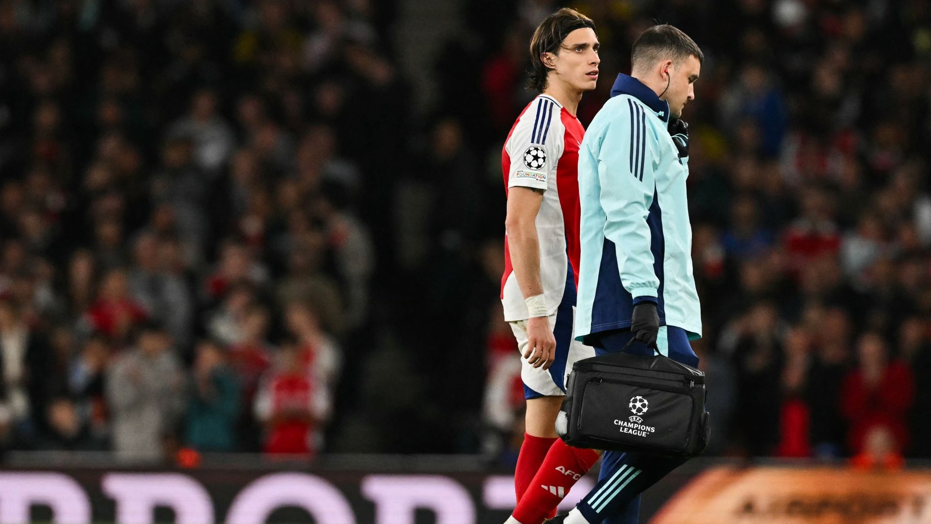 Calafiori injury Arsenal Shakhtar Donetsk 22102024