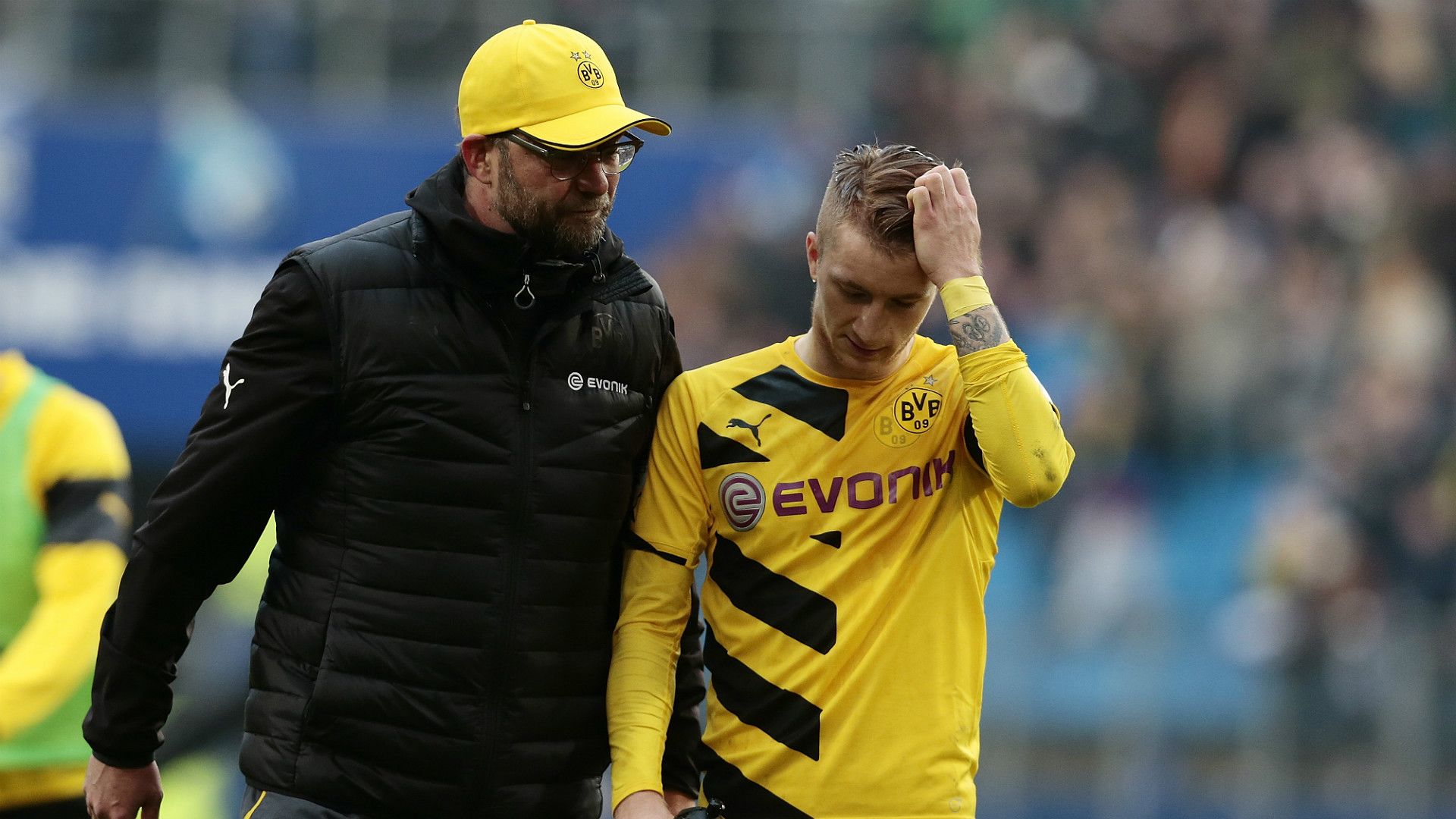 Marco Reus, Juergen Klopp Hamburger SV v Borussia Dortmund - Bundesliga 03072015