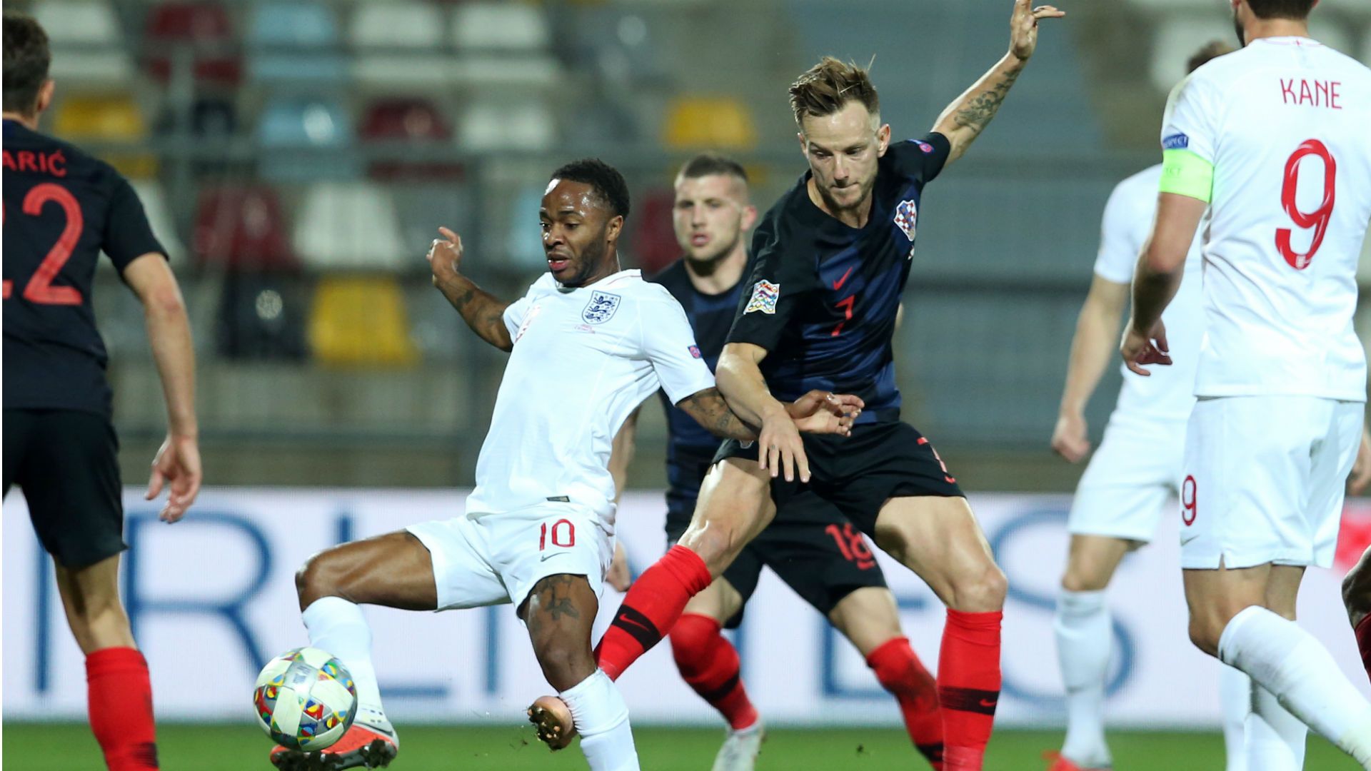 croatia england - ivan rakitic raheem sterling - nations league - 12102018