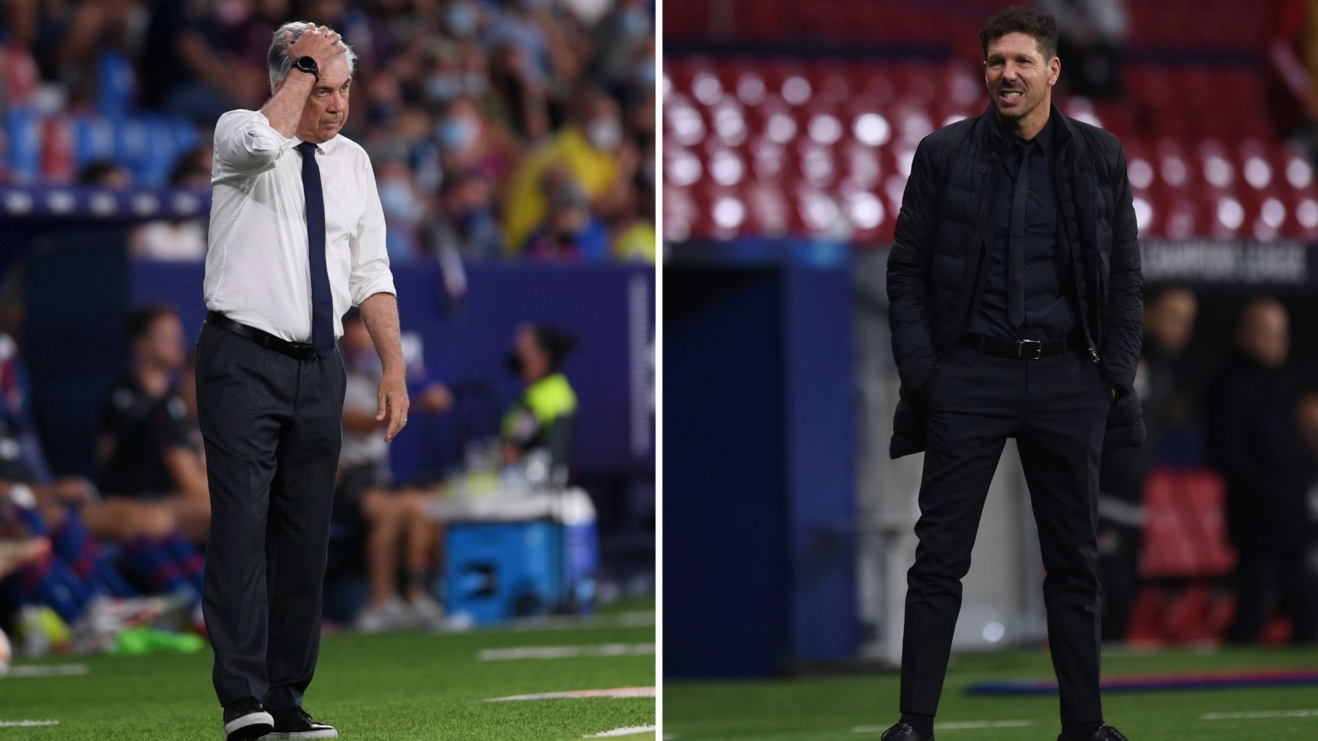 Ancelotti (Real Madrid) y Simeone (Atlético de Madrid)