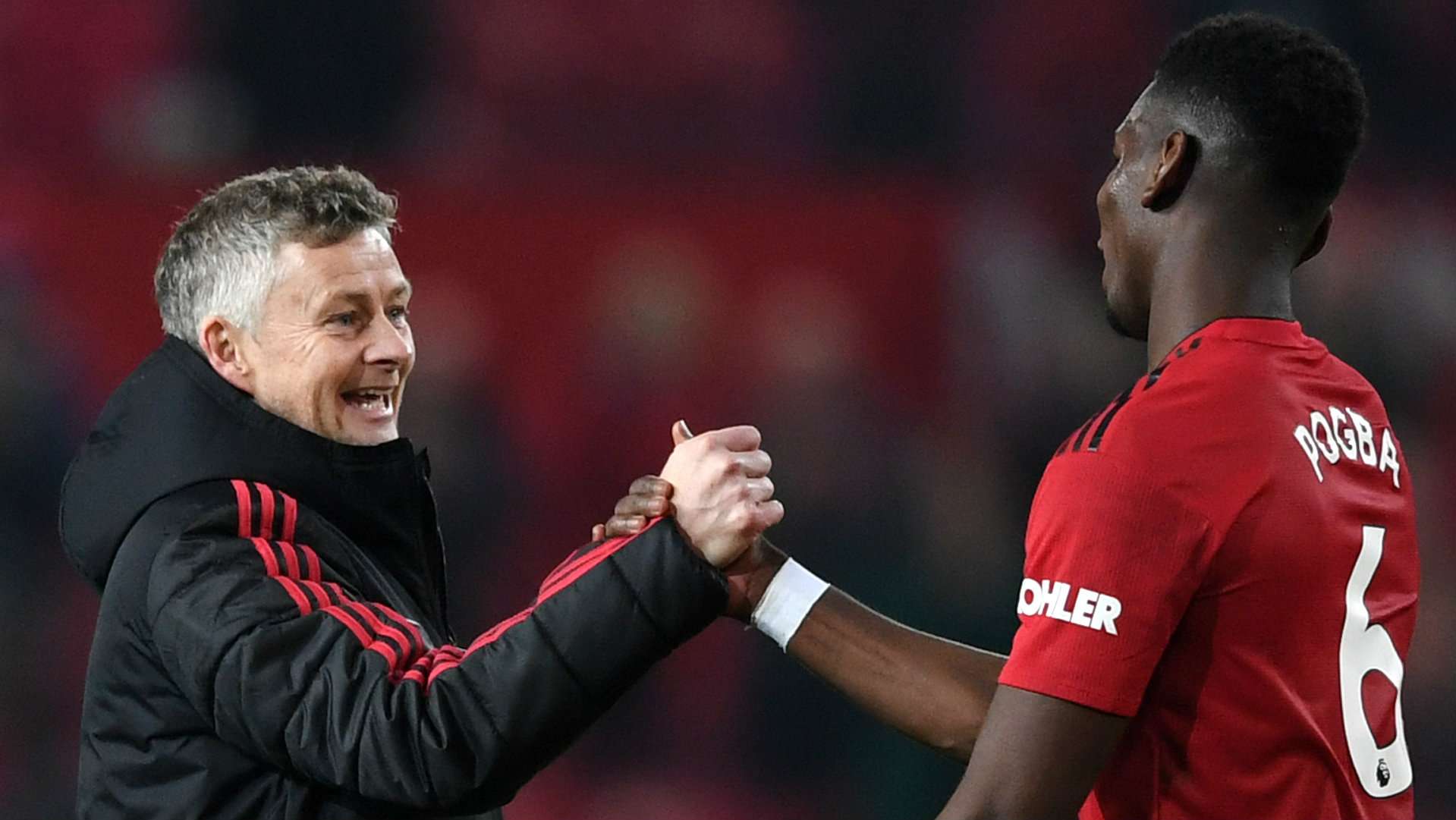 Paul Pogba Ole Gunnar Solskjaer Man Utd vs Huddersfield Premier League 2018-19