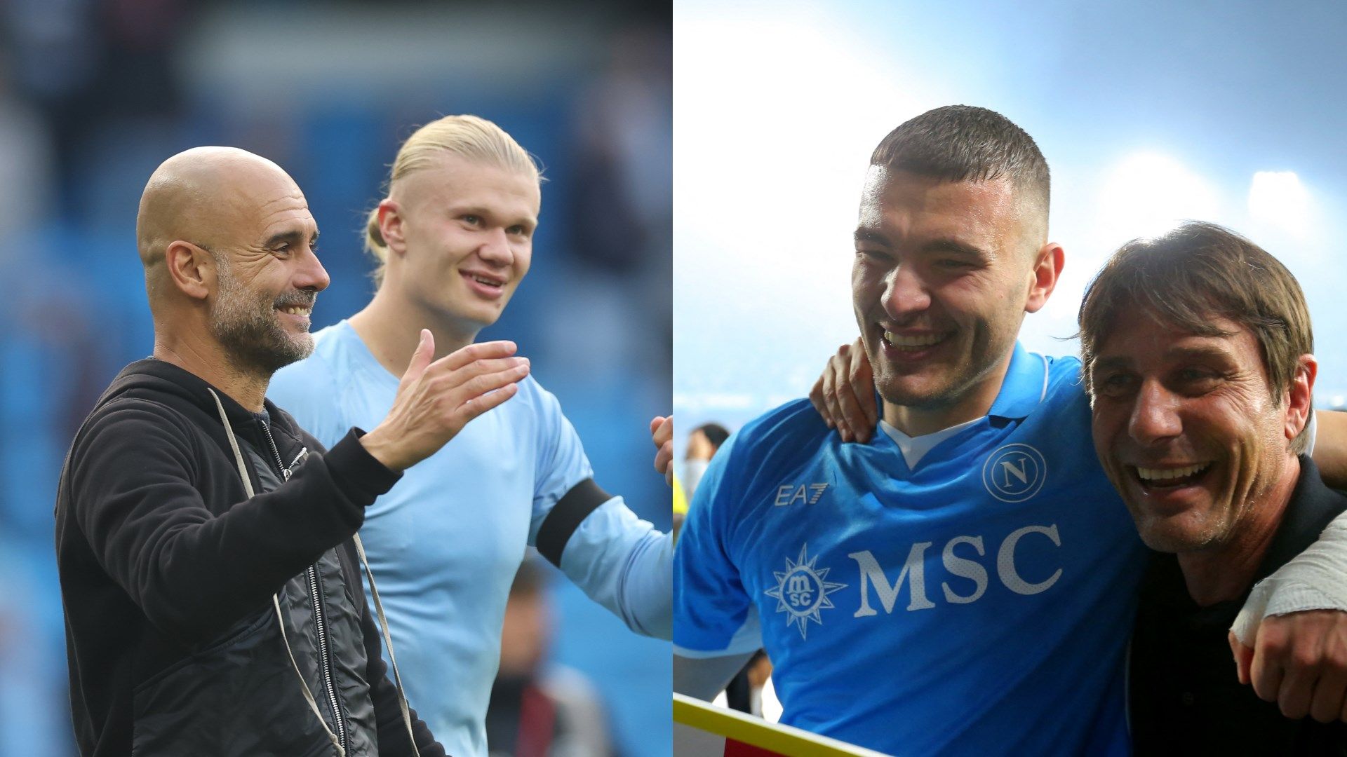 Haaland Guardiola Buongiorno Conte