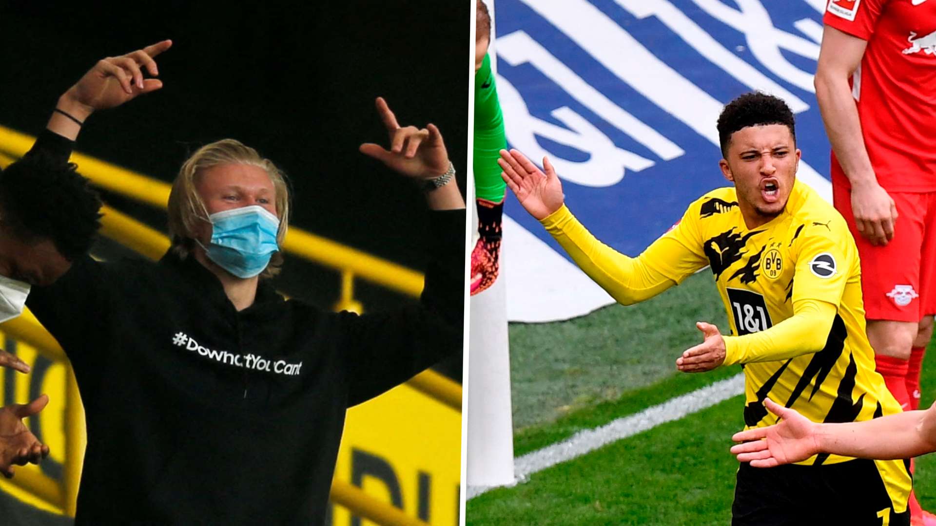 Erling Haaland Jadon Sancho Borussia Dortmund RB Leipzig 08052021