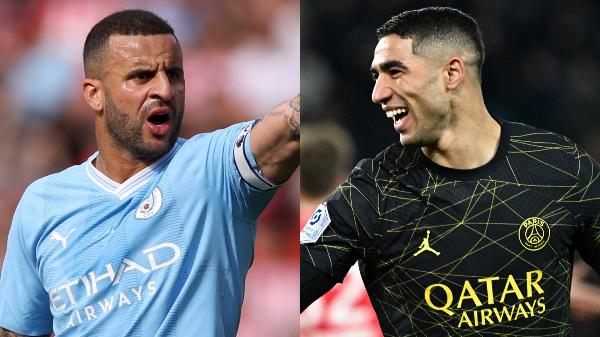 Kyle Walker Achraf Hakimi Man City PSG