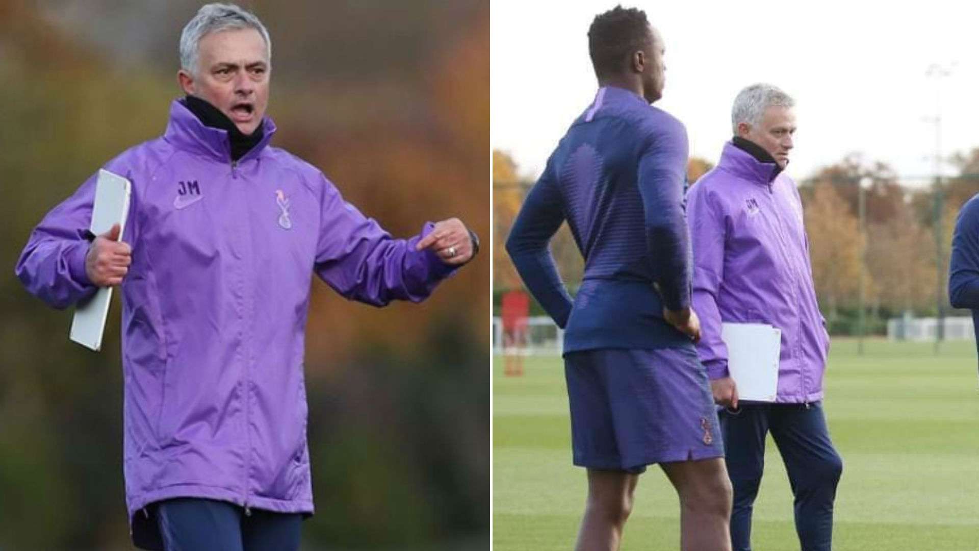 Jose Mourinho with Victor Wanyama.