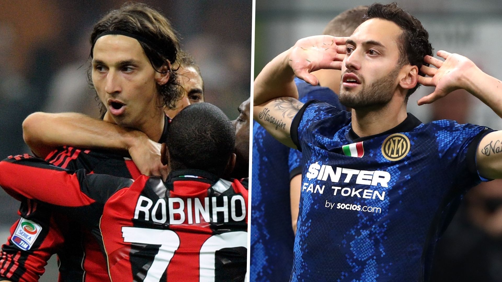 Ibrahimovic Calhanoglu Milan Inter Serie A