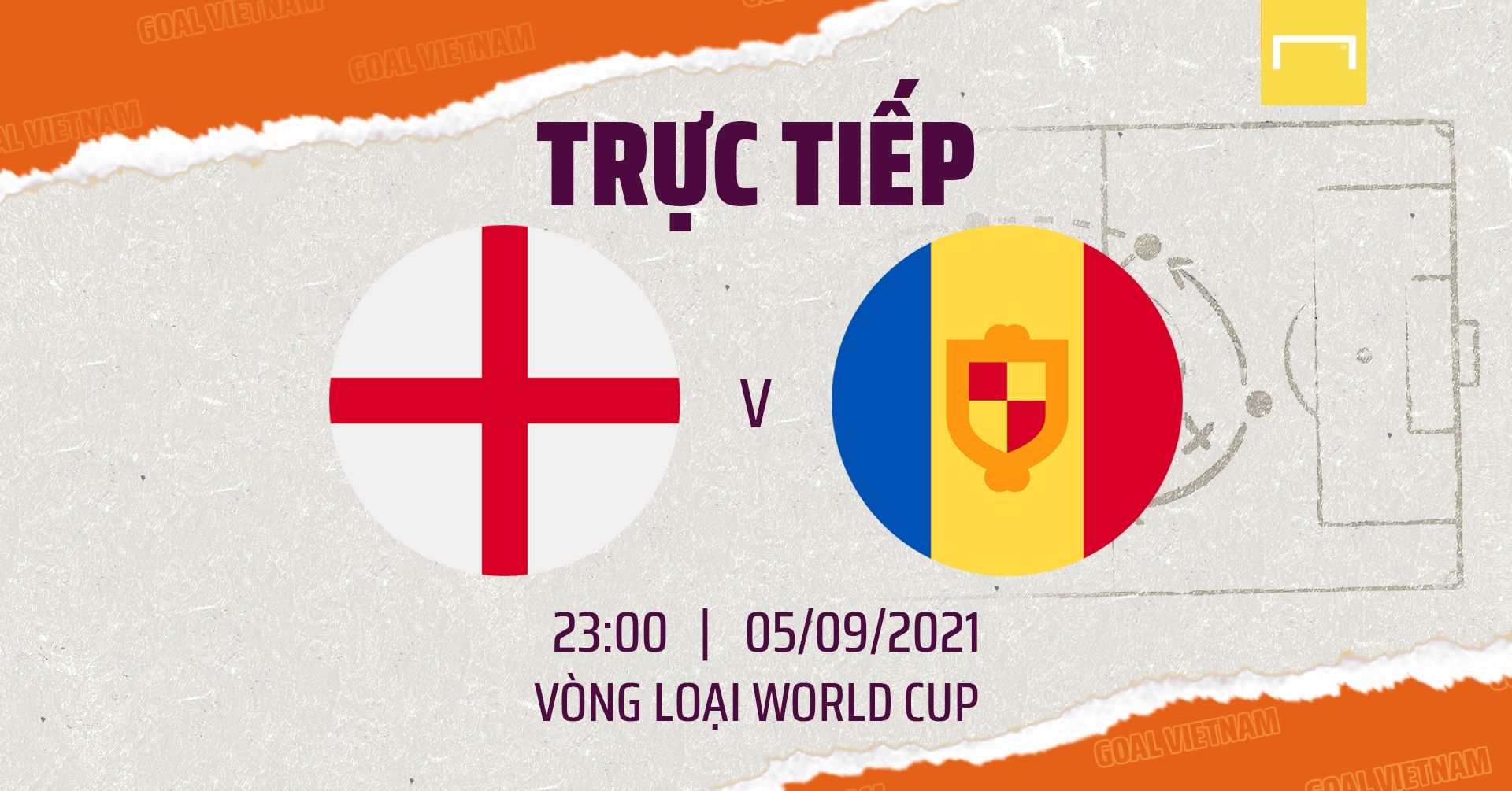 Live England vs Andorra 2022 WCQ GFX