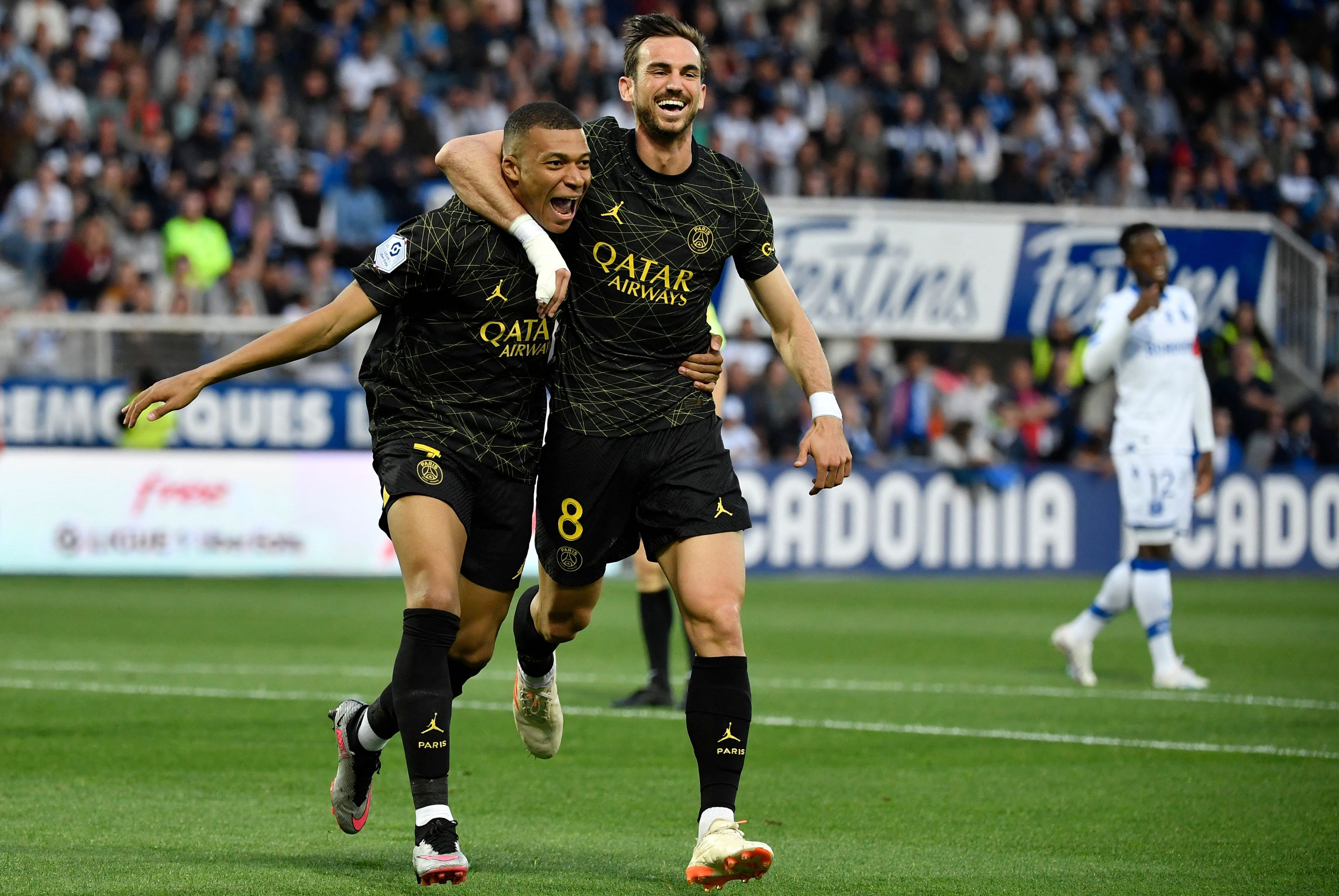 Kylian Mbappe Fabian Ruiz PSG Auxerre