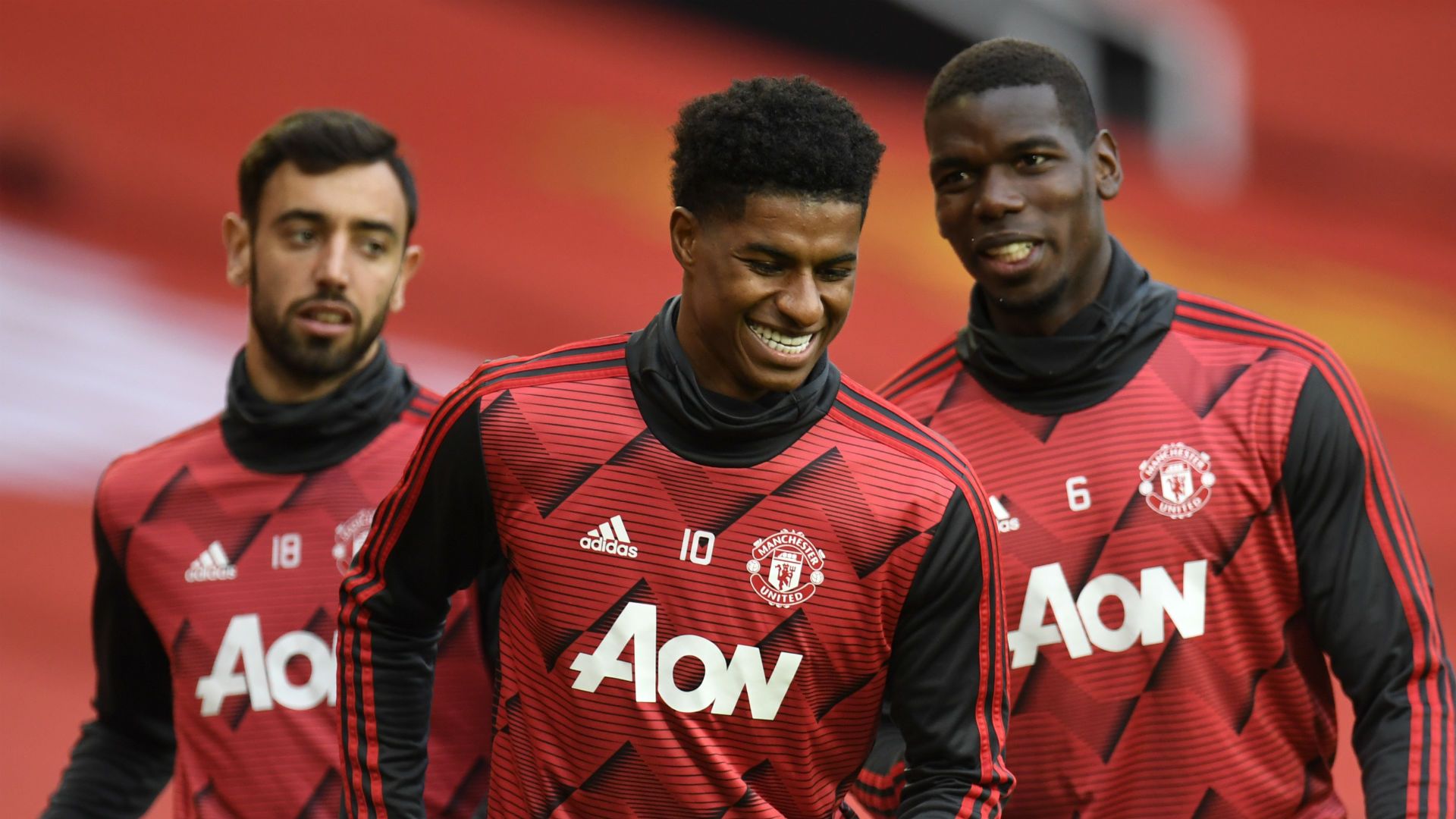 Bruno Fernandes Marcus Rashford Paul Pogba