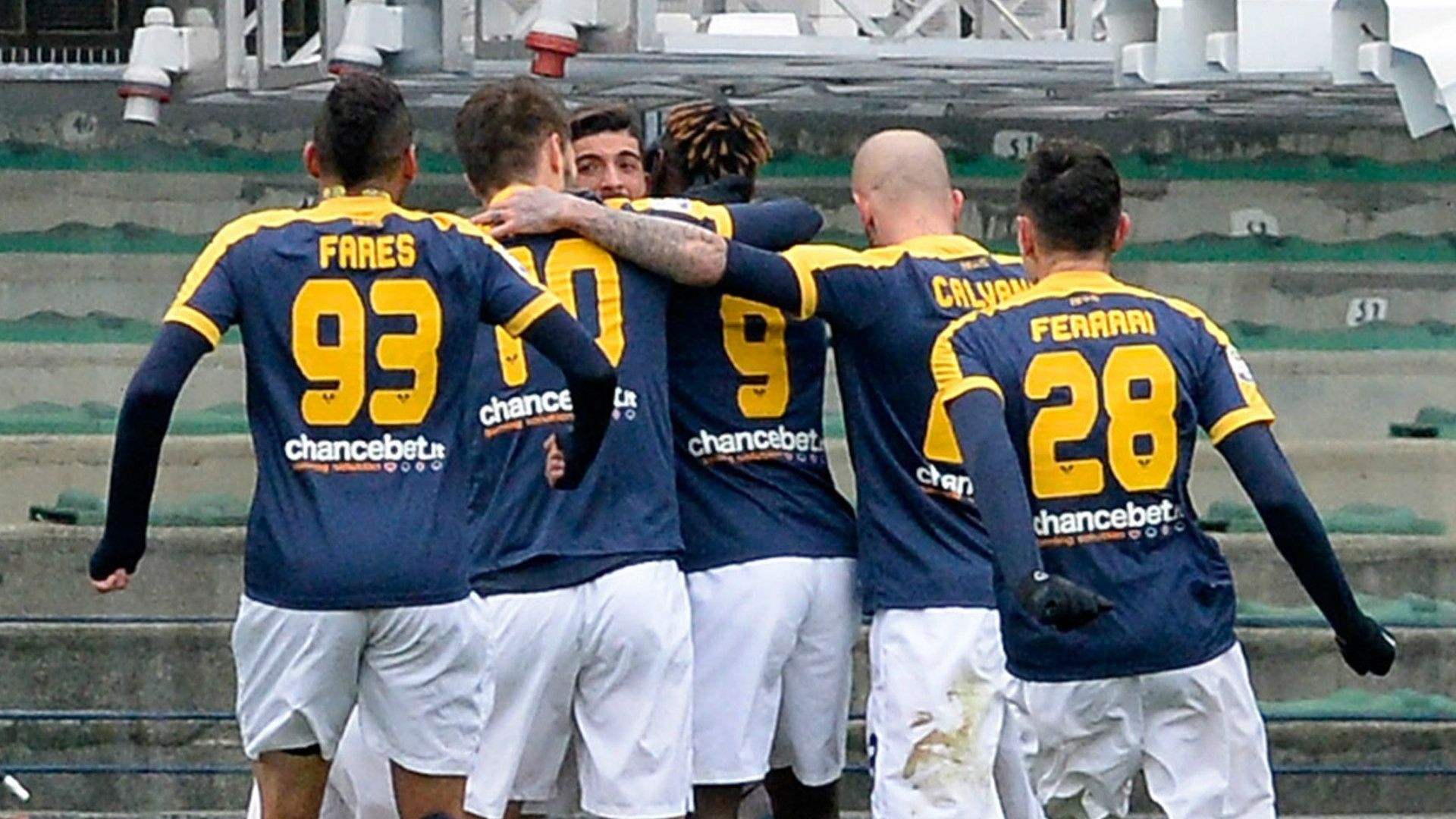 Verona celebrates, Serie A, 25022018