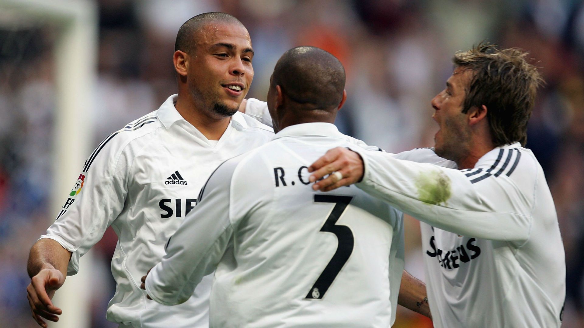 Ronaldo Robert Carlos David Beckham Real Madrid