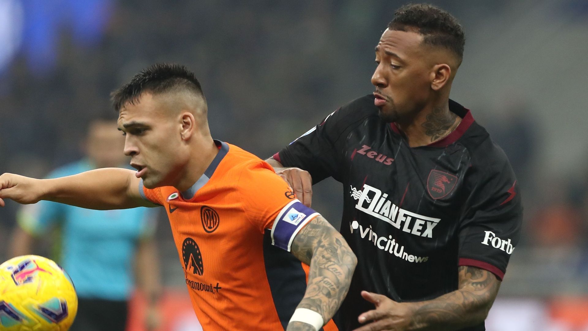 Jerome Boateng Lautaro Martinez Inter Salernitana
