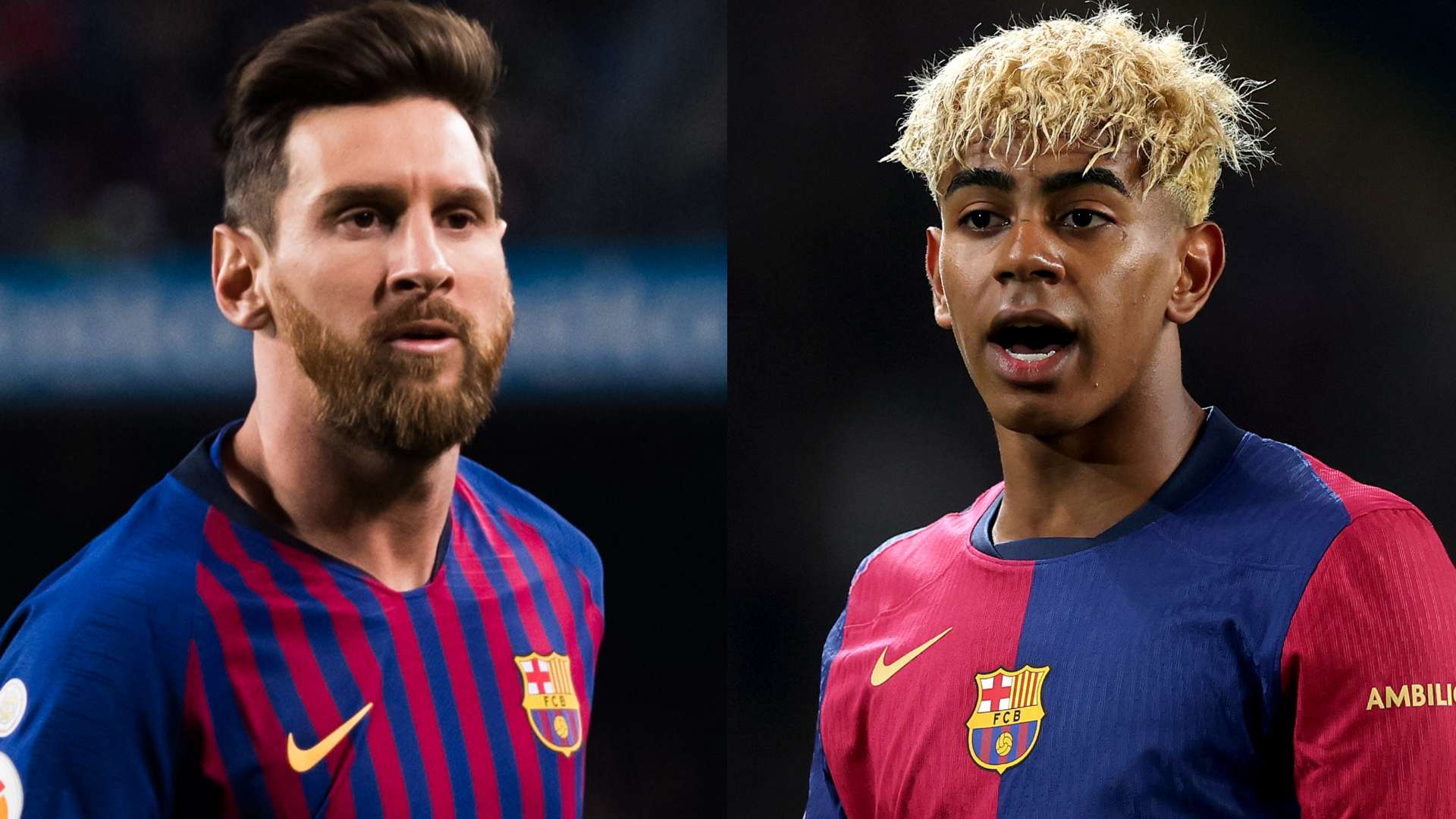 Lamine Yamal Lionel Messi Barcelona
