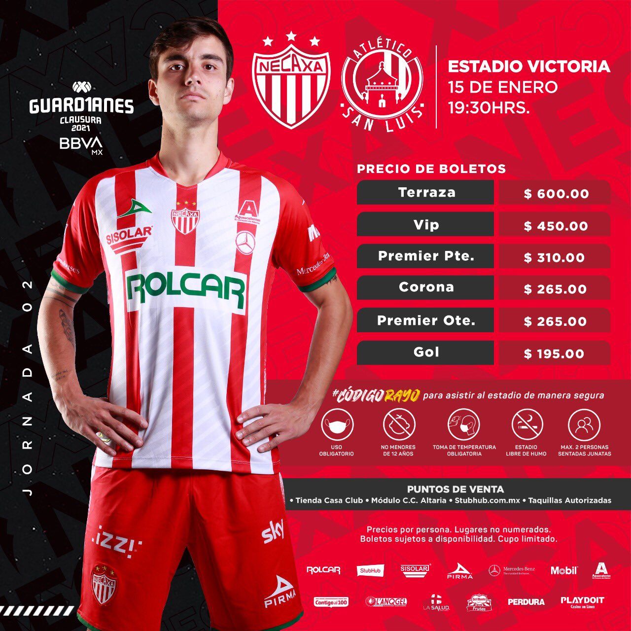 Necaxa vs San Luis Guardianes 2021
