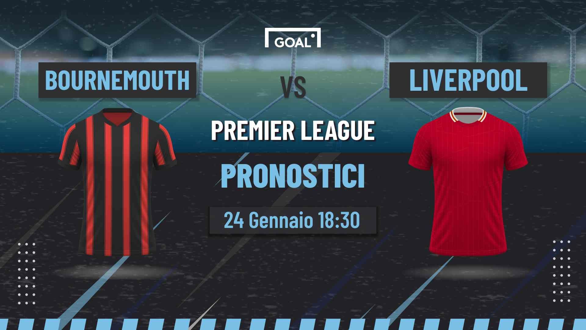 Pronostici Bournemouth - Liverpool