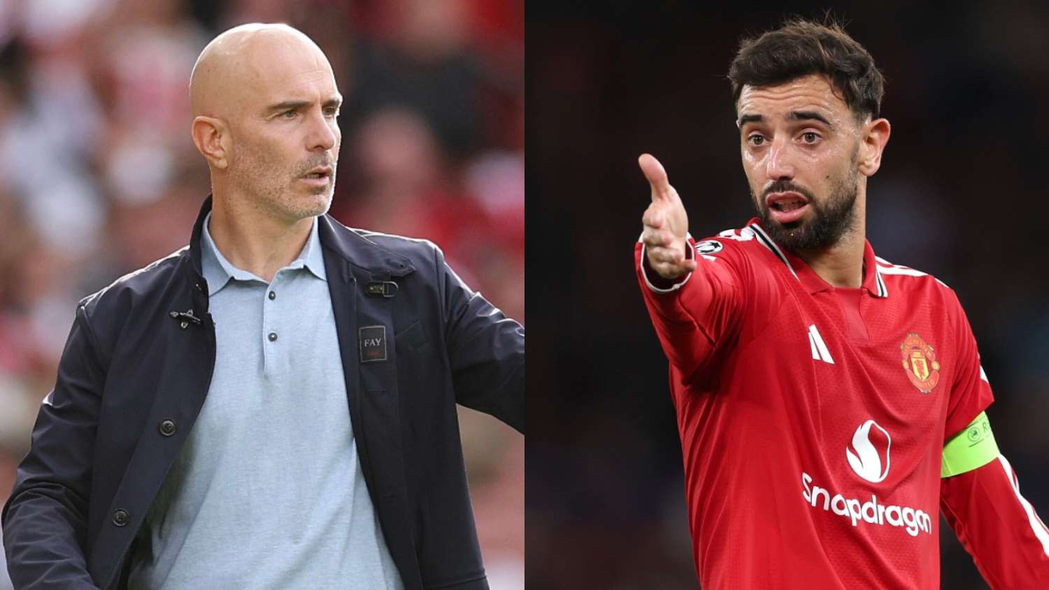 Enzo Maresca Bruno Fernandes Manchester City Manchester United