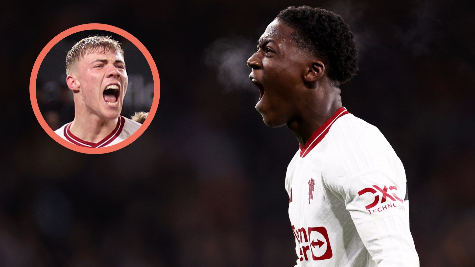 Rasmus Hojlund Kobbie Mainoo Man Utd 2023-24