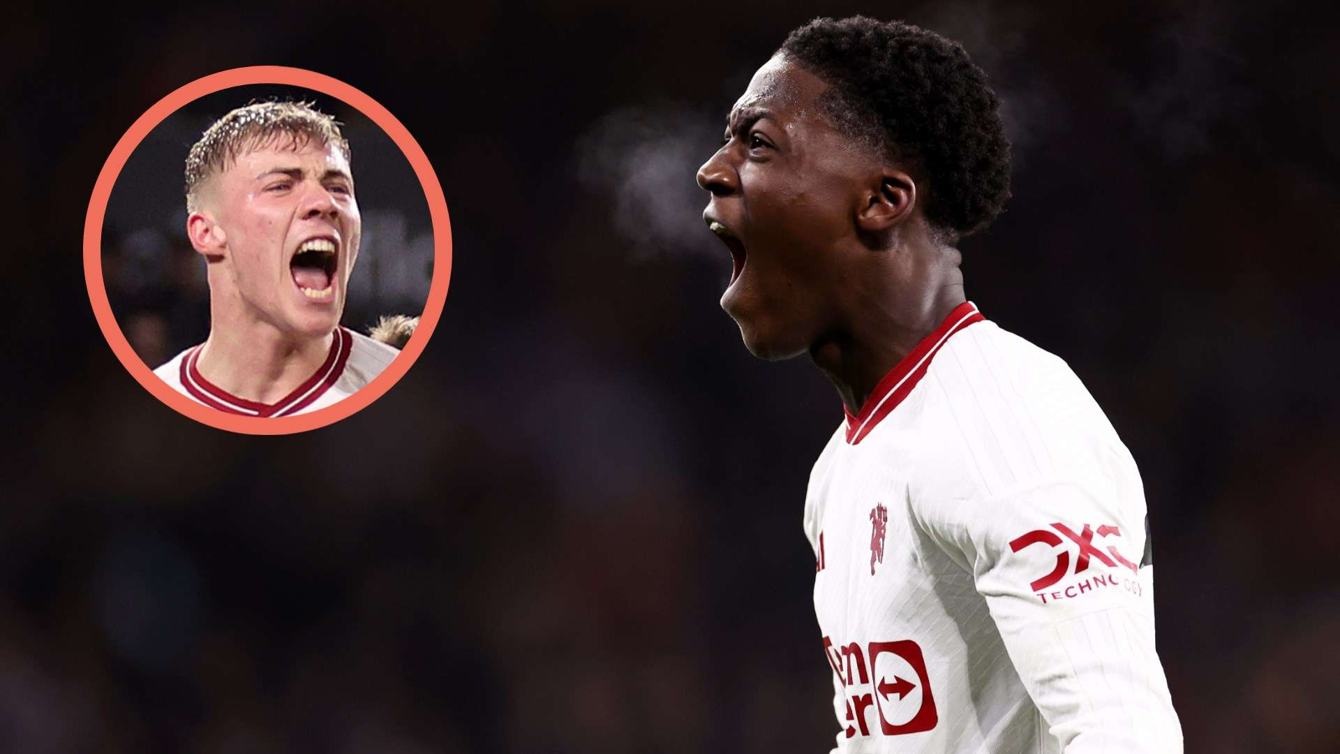 Rasmus Hojlund Kobbie Mainoo Man Utd 2023-24