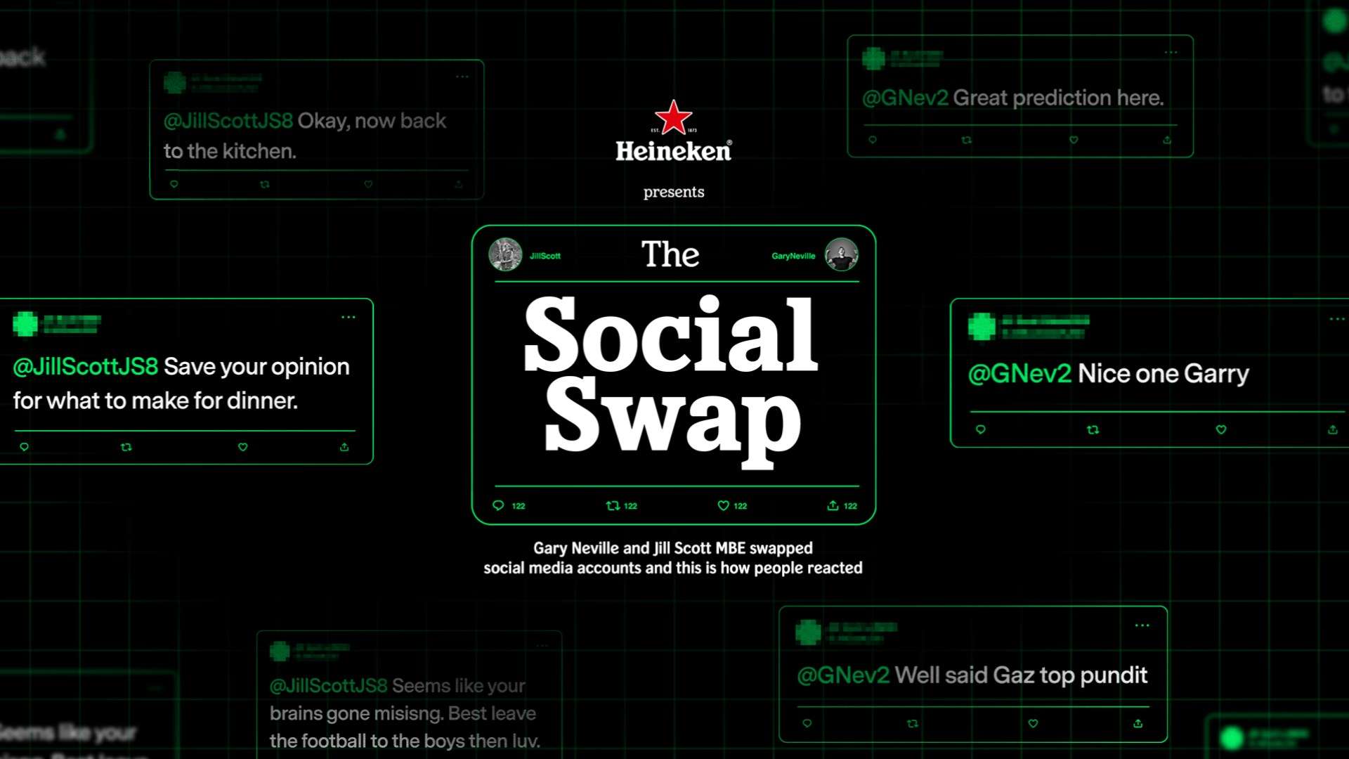 Jill Scott Gary Neville Social Swap Heineken