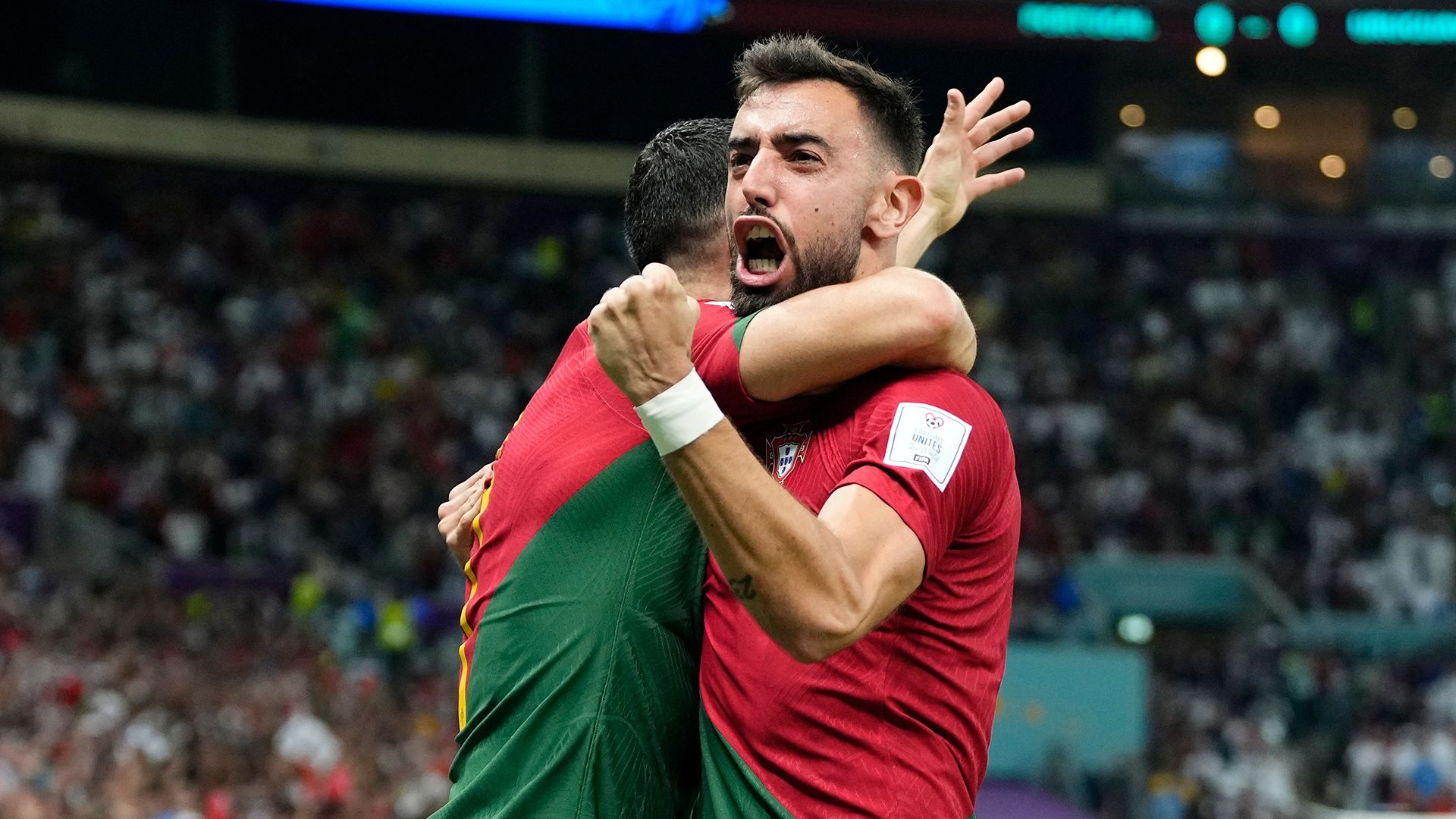 Bruno Fernandes Cristiano Ronaldo Portugal Uruguay 2022 World Cup