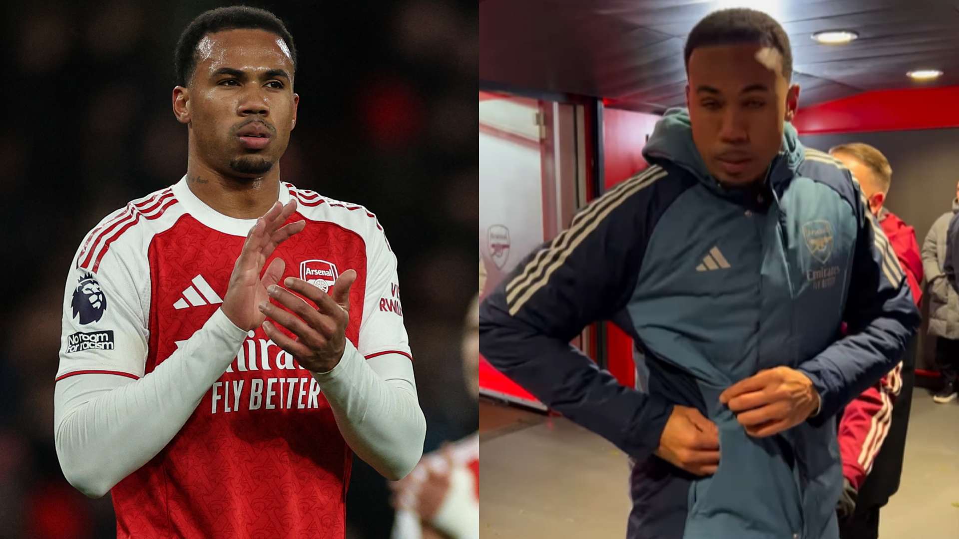 Gabriel Magalhaes Arsenal pocket celebration Aston Villa 2025-26