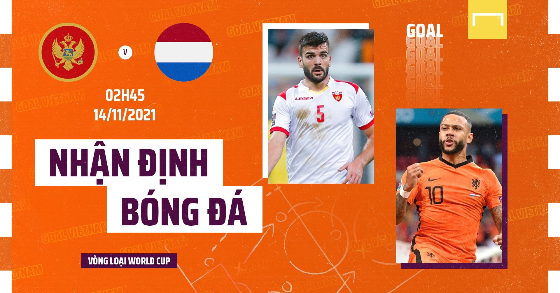 Preview Montenegro vs Netherlands WCQ 2022 GFX