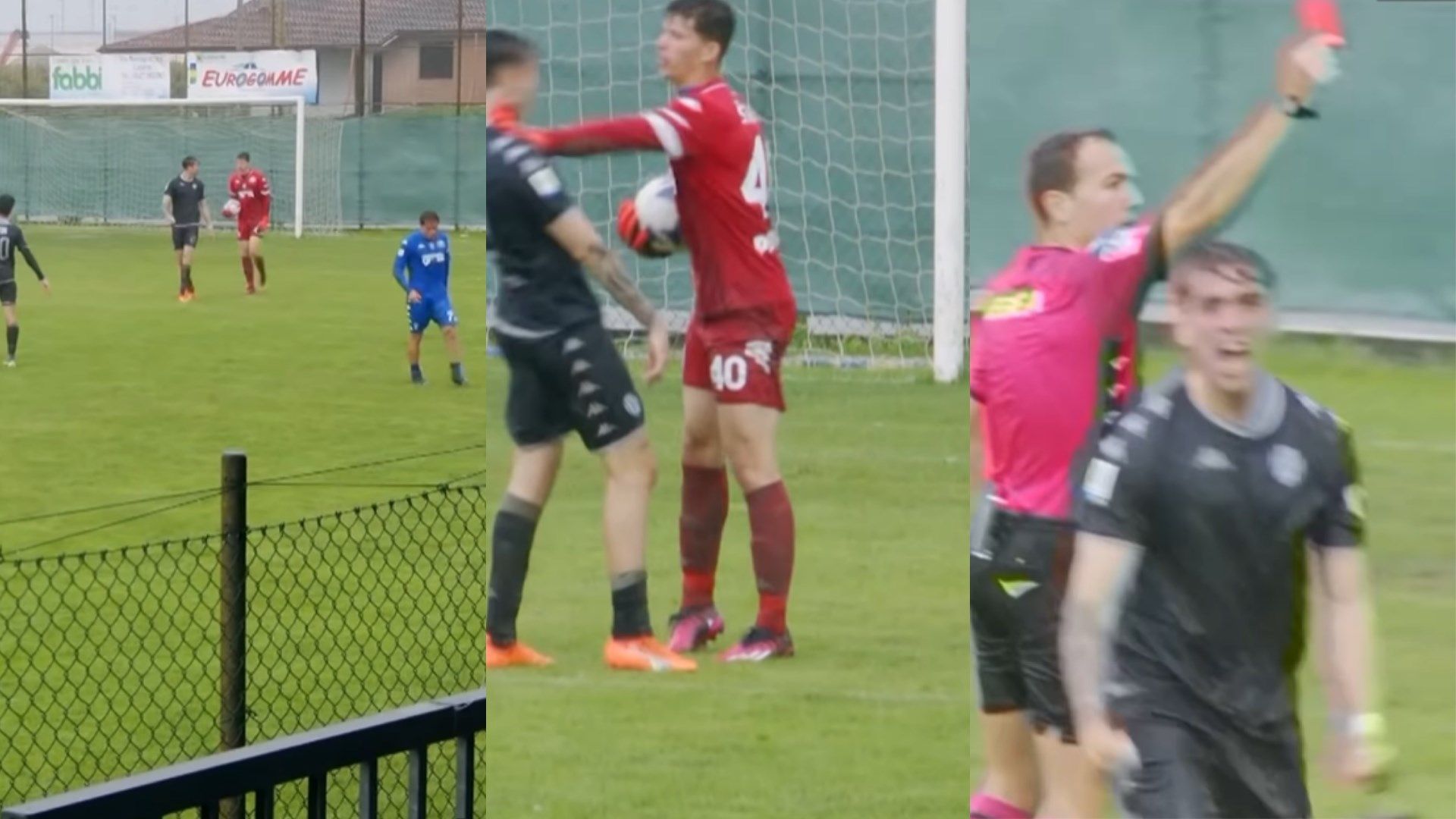 Cesena Empoli Primavera Red Card