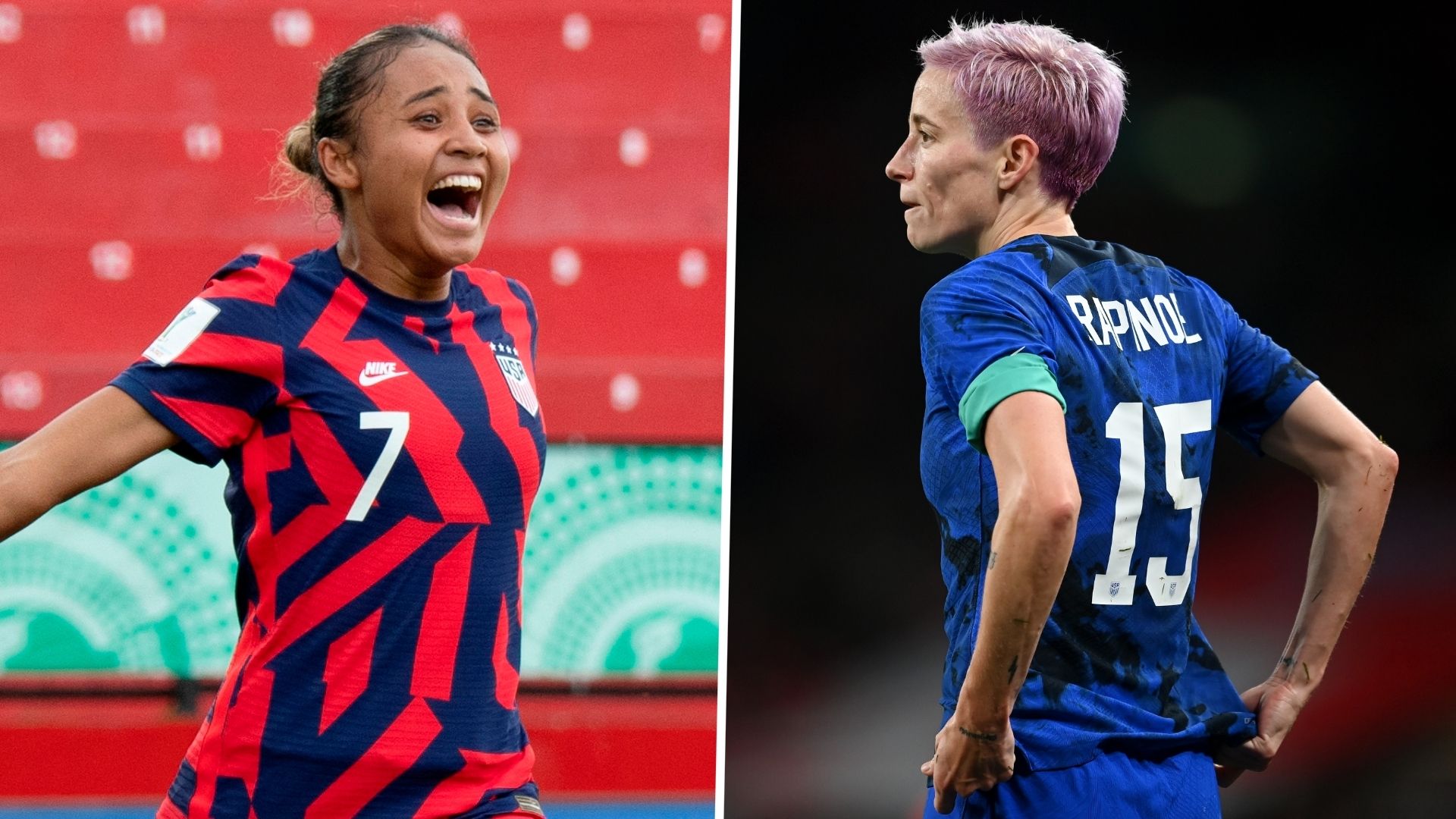 Alyssa Thompson Megan Rapinoe split 