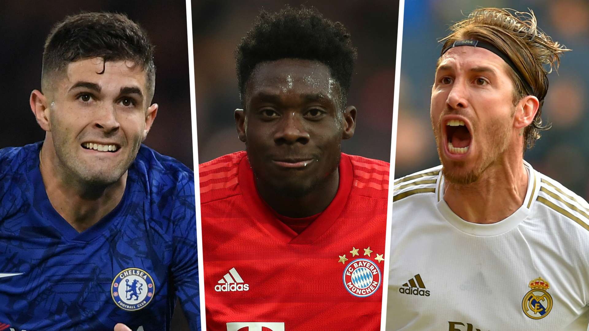 TikTok Footballers Christian Pulisic Alphonso Davies Sergio Ramos