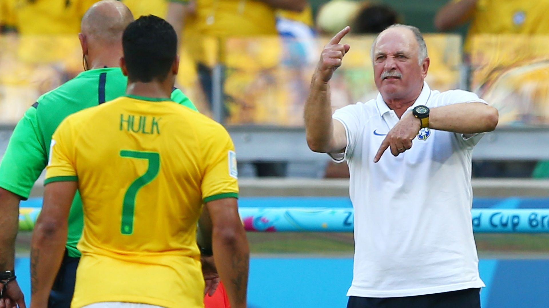 Hulk e Felipão na Copa do Mundo de 2014