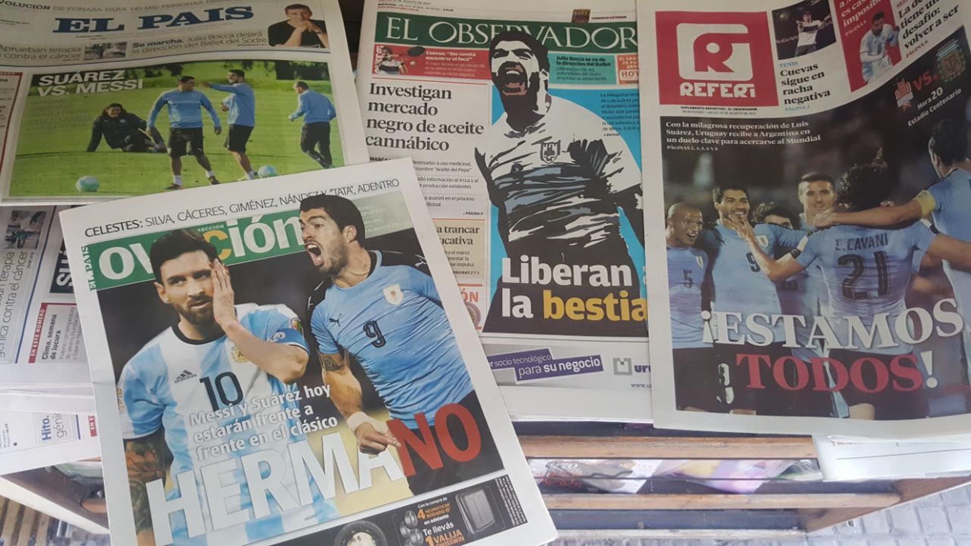 Diarios Uruguay Argentina 310817