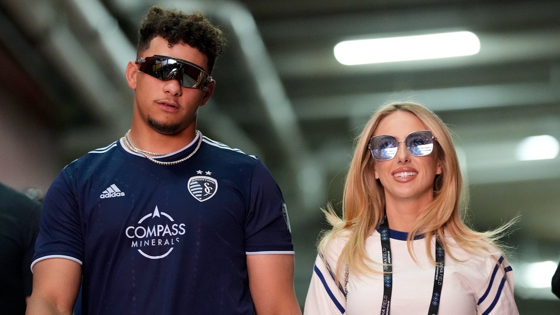 Patrick and Brittany Mahomes Sporting KC