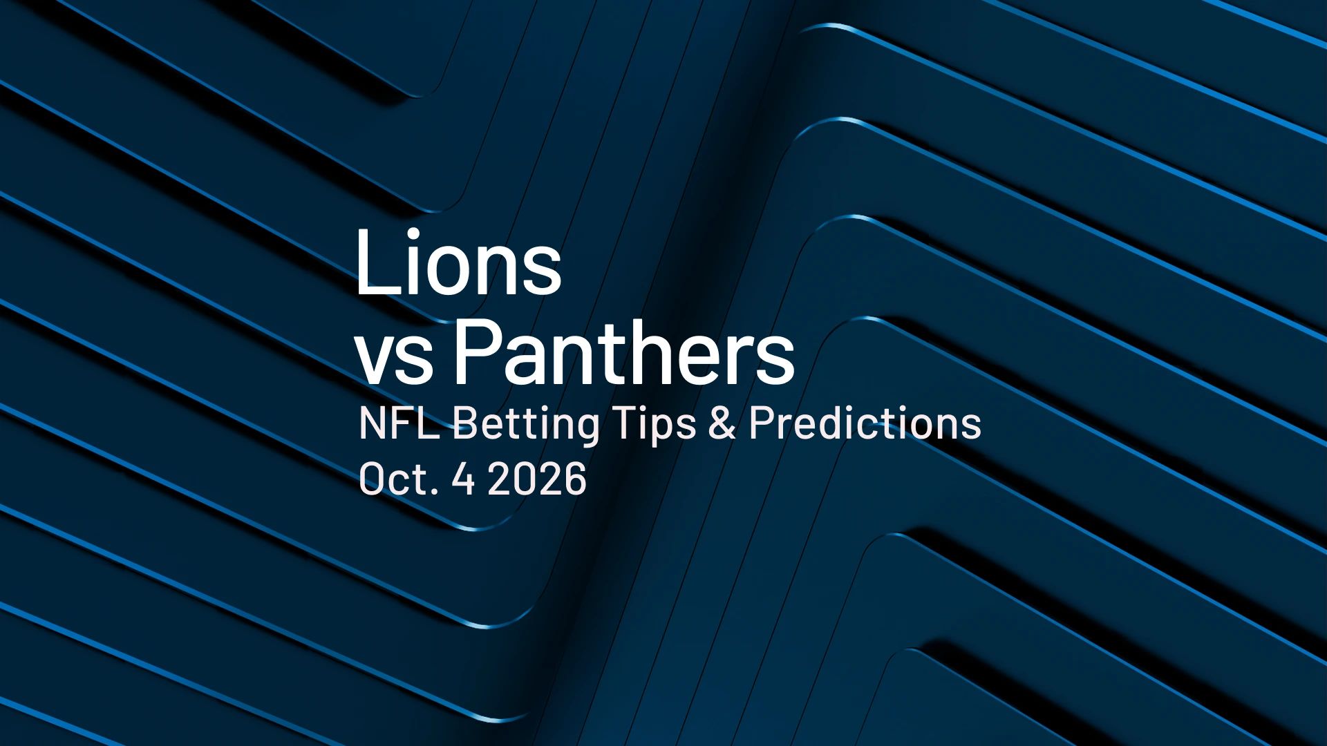 lions vs panthers predictions - week 4