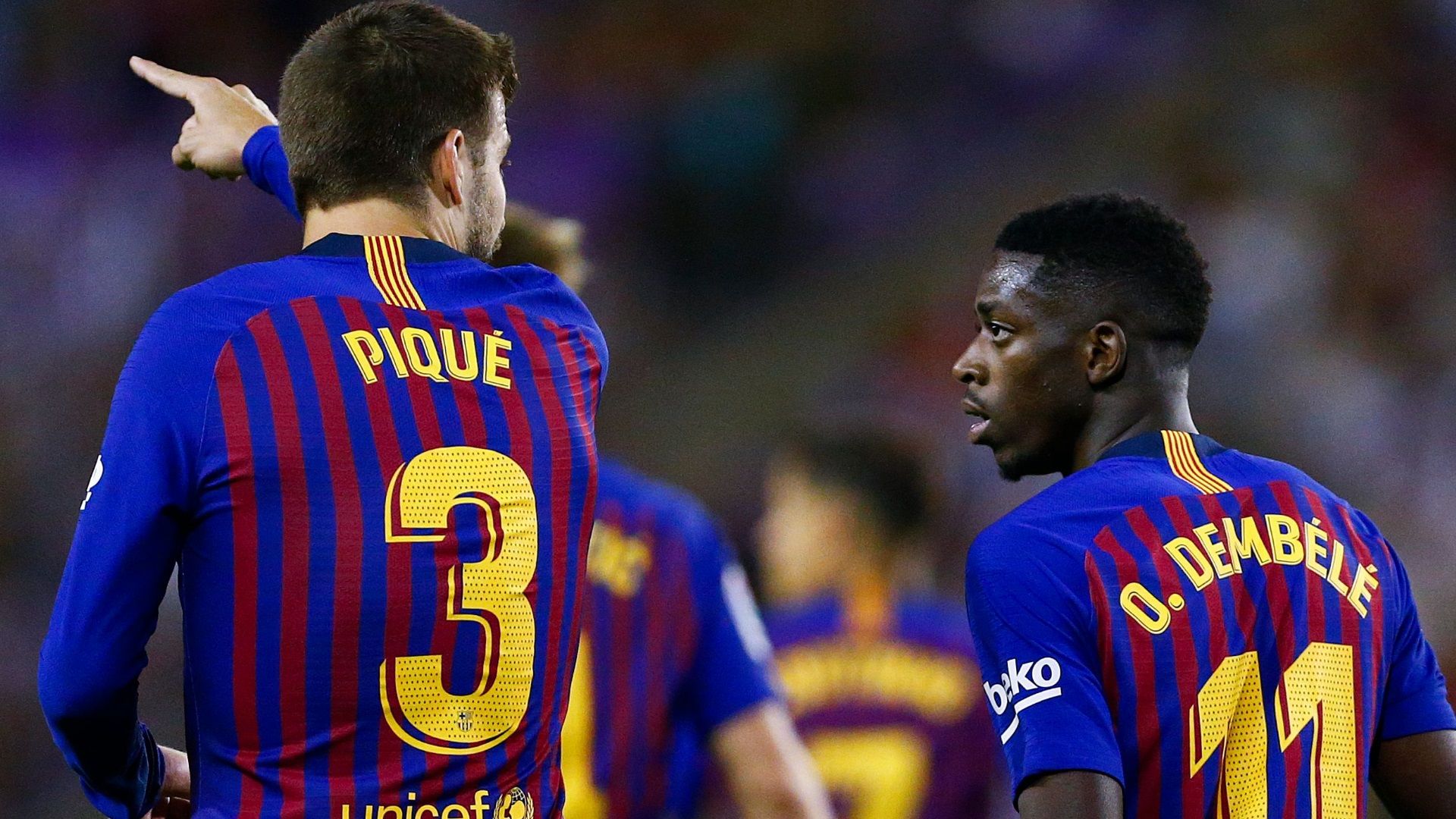 Pique Dembele Barcelona 28 08 2018