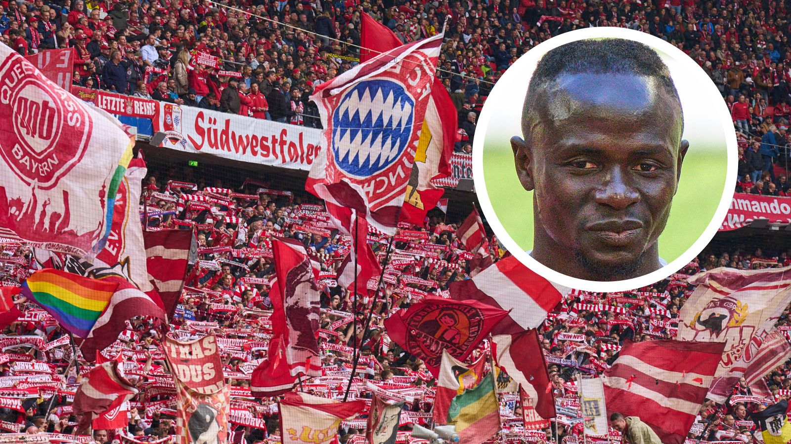 GER ONLY Sadio Mane Bayern Fans