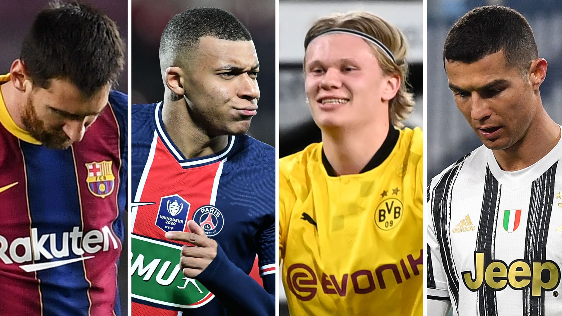 Messi Mbappe Cristiano Ronaldo Haaland