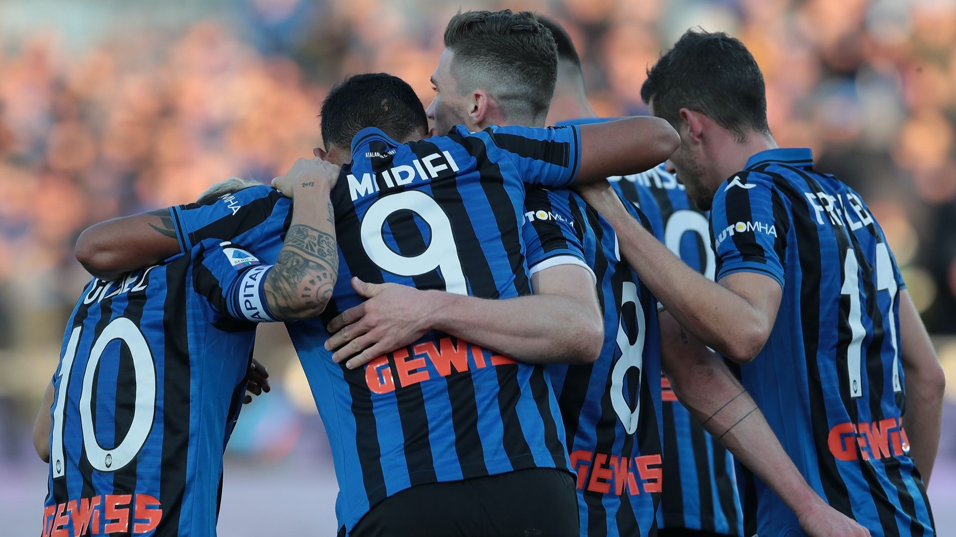 Atalanta celebration vs Parma 2019-20