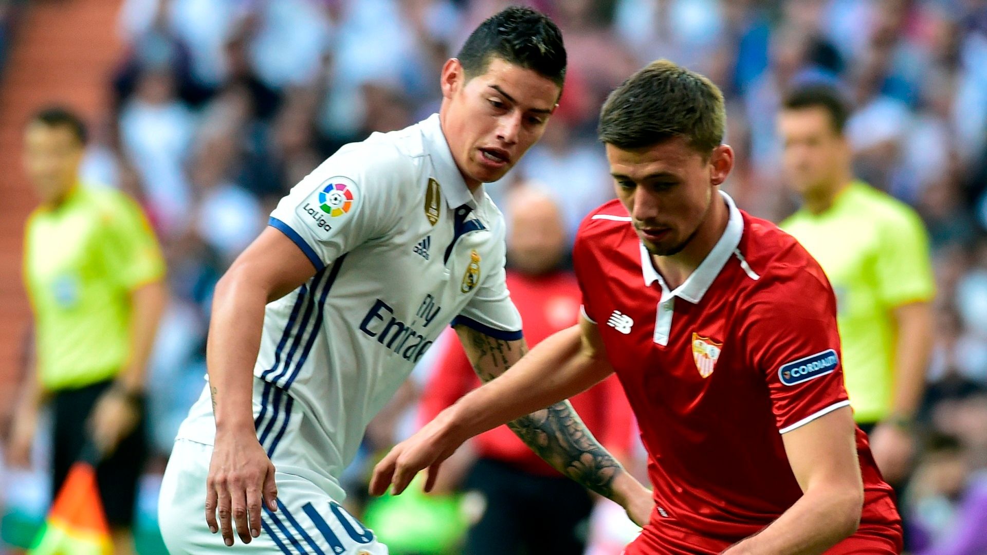 James Rodriguez Clement Lenglet Real Madrid Sevilla LaLiga 14052017