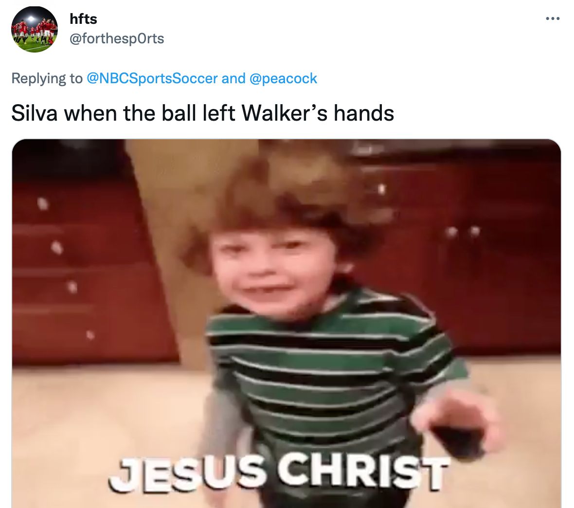 kyle walker throw reaction 2