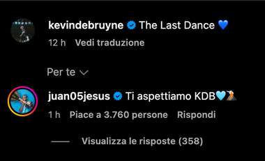 De Bruyne Juan Jesus Instagram