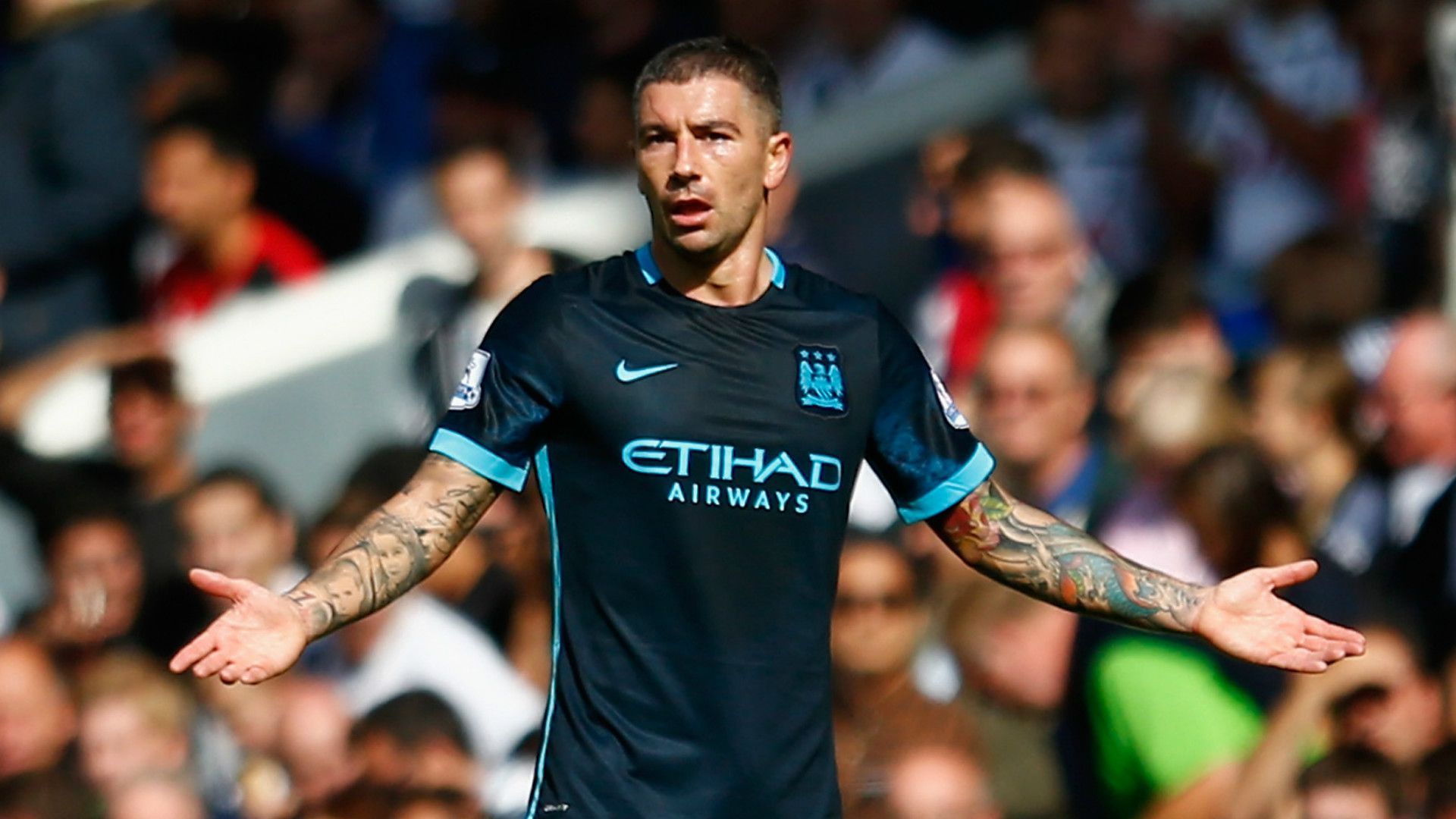 Aleksandar Kolarov Tottenham Manchester City Premier League 26092015