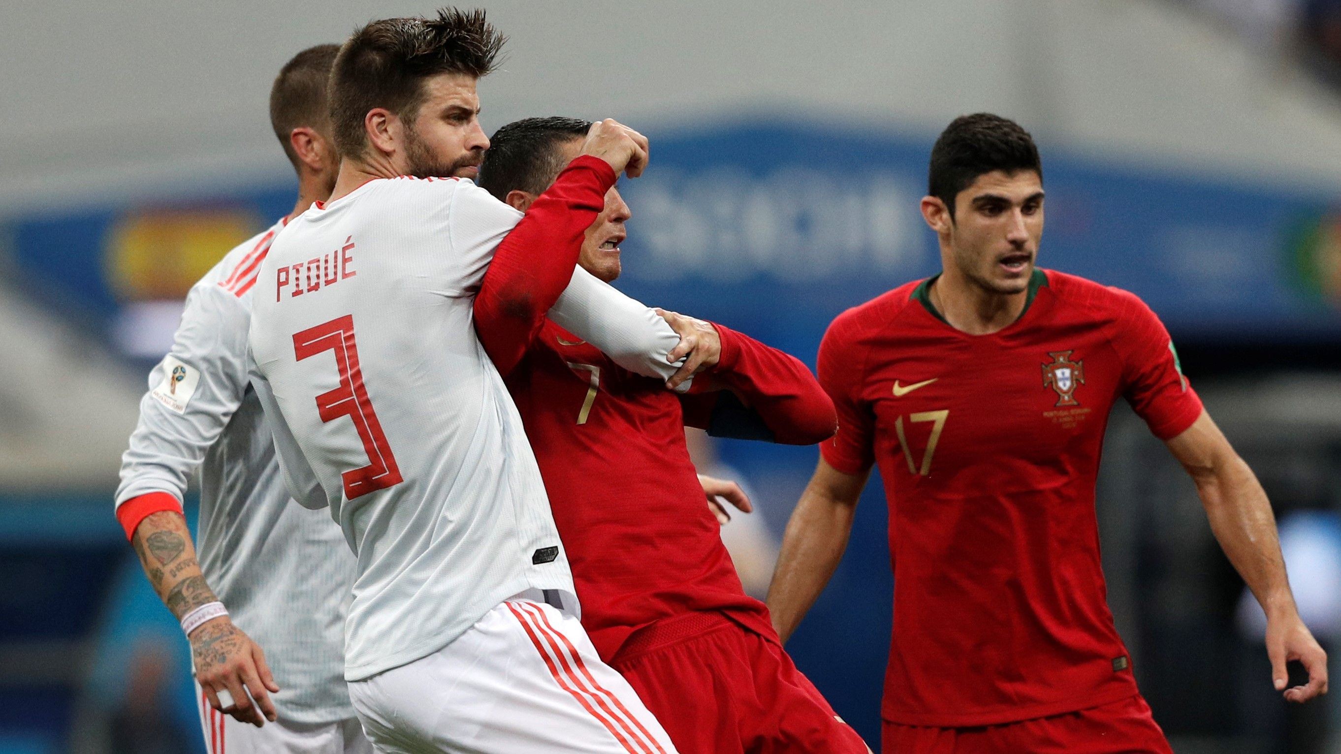 Gerard Pique Cristiano Ronaldo Portugal España Spain World Cup 15062018