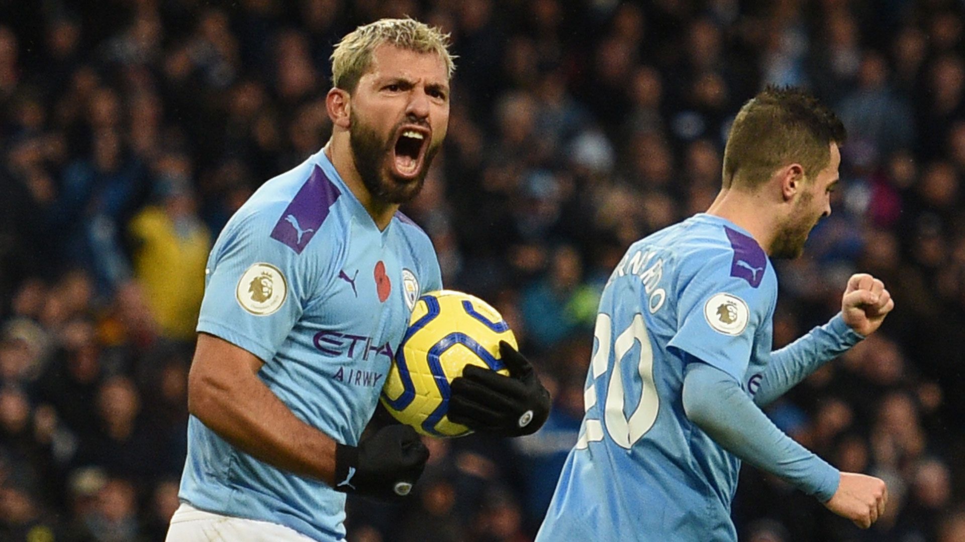 Manchester City Southampton Aguero Goal Celebration 11022019