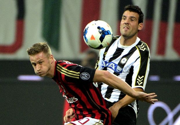 Ignazio Abate Andrea Lazzari Milan Udinese Serie A