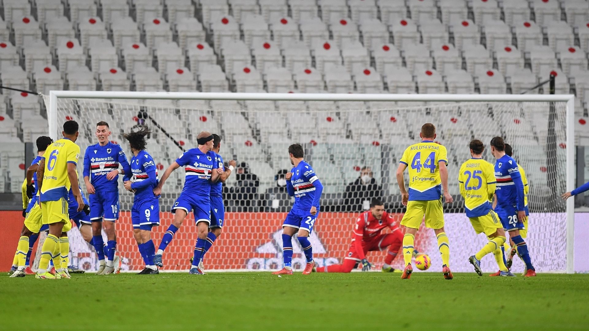 cuadrado punizione juventus sampdoria