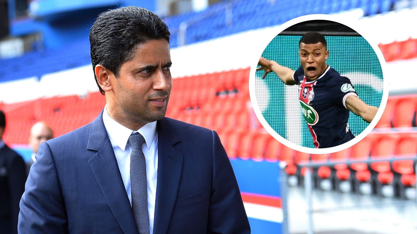 Nasser Al-Khelaifi Kylian Mbappe GFX