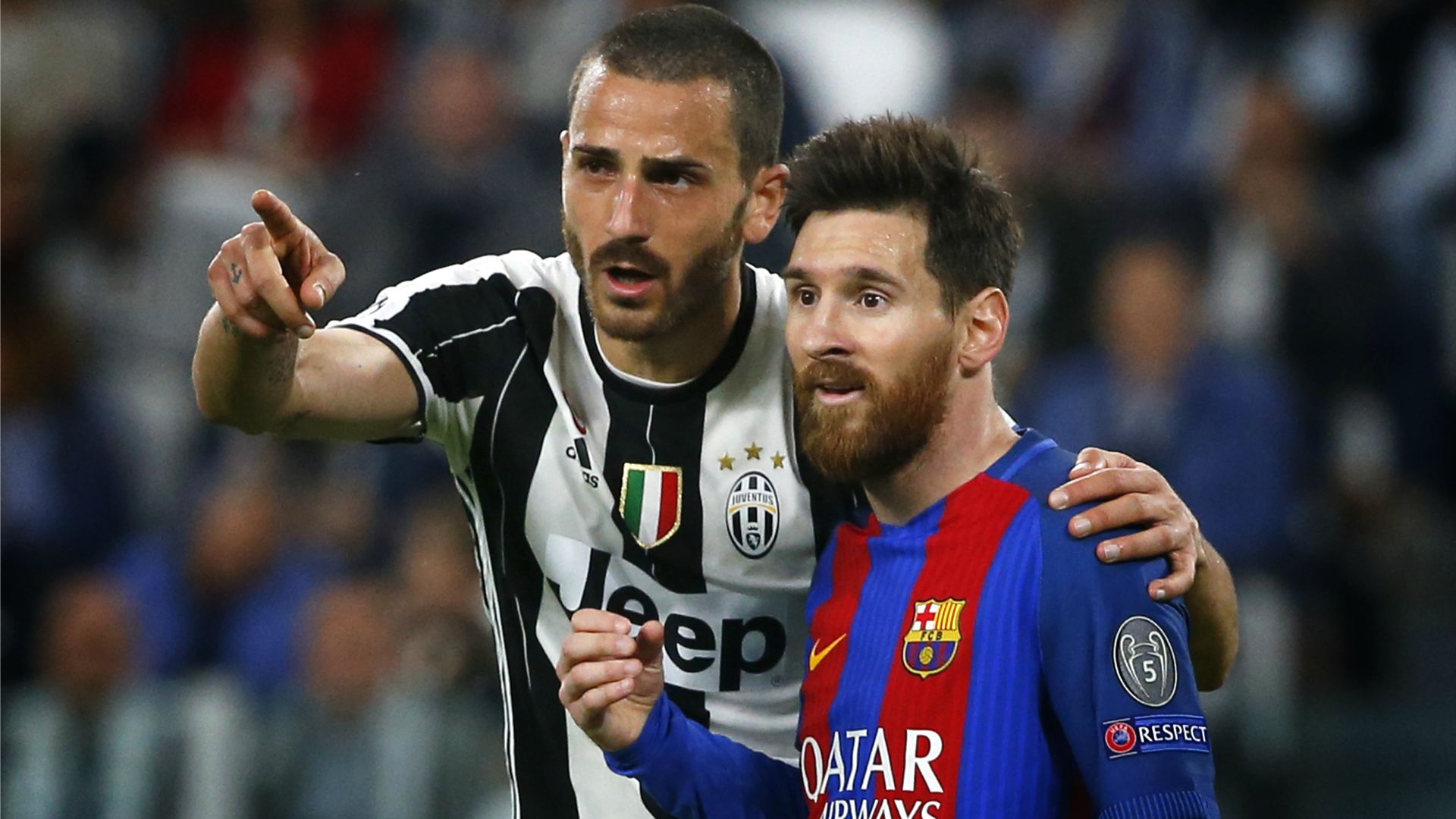 Bonucci Messi Barcelona Juventus