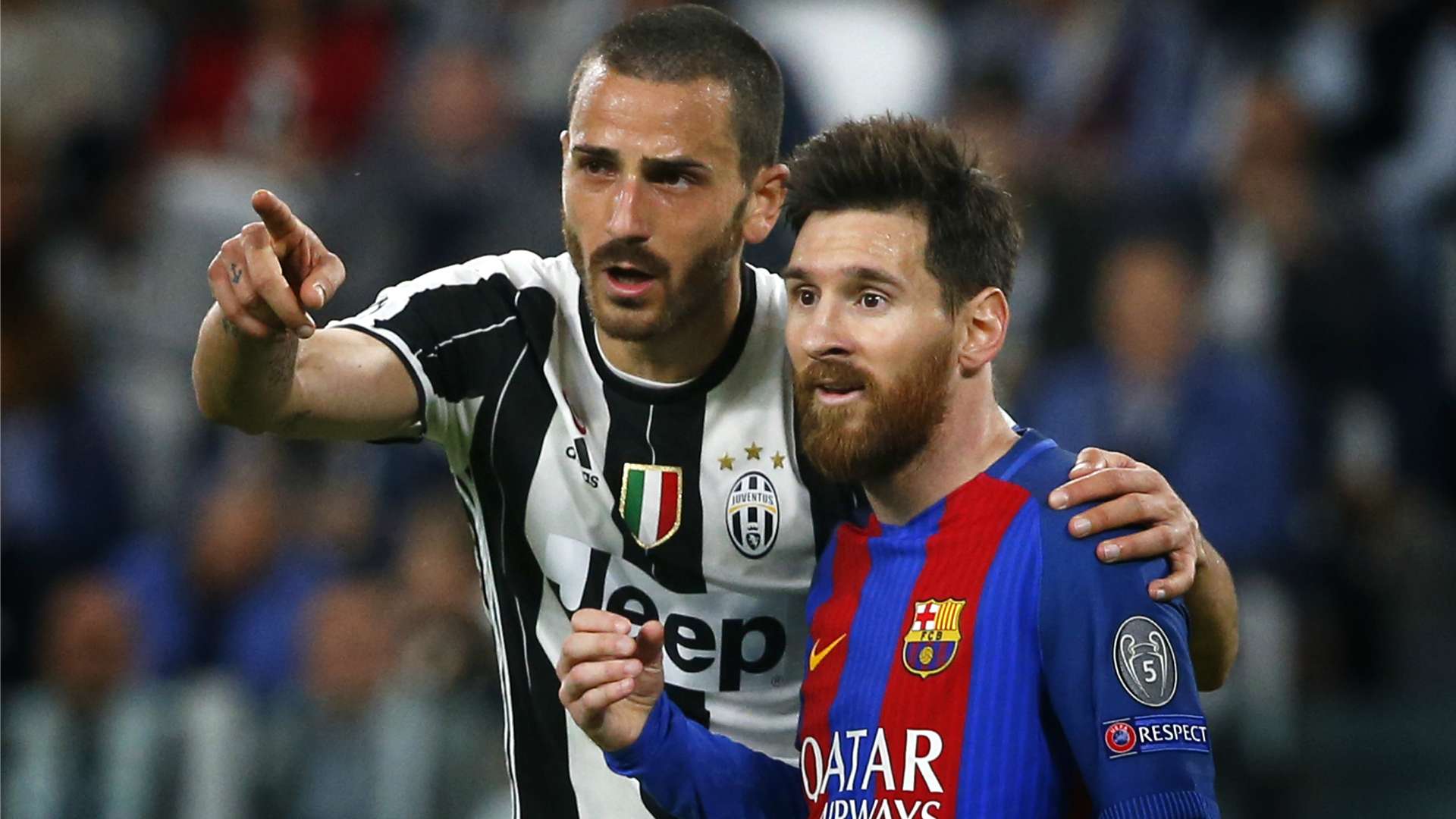 Bonucci Messi Barcelona Juventus