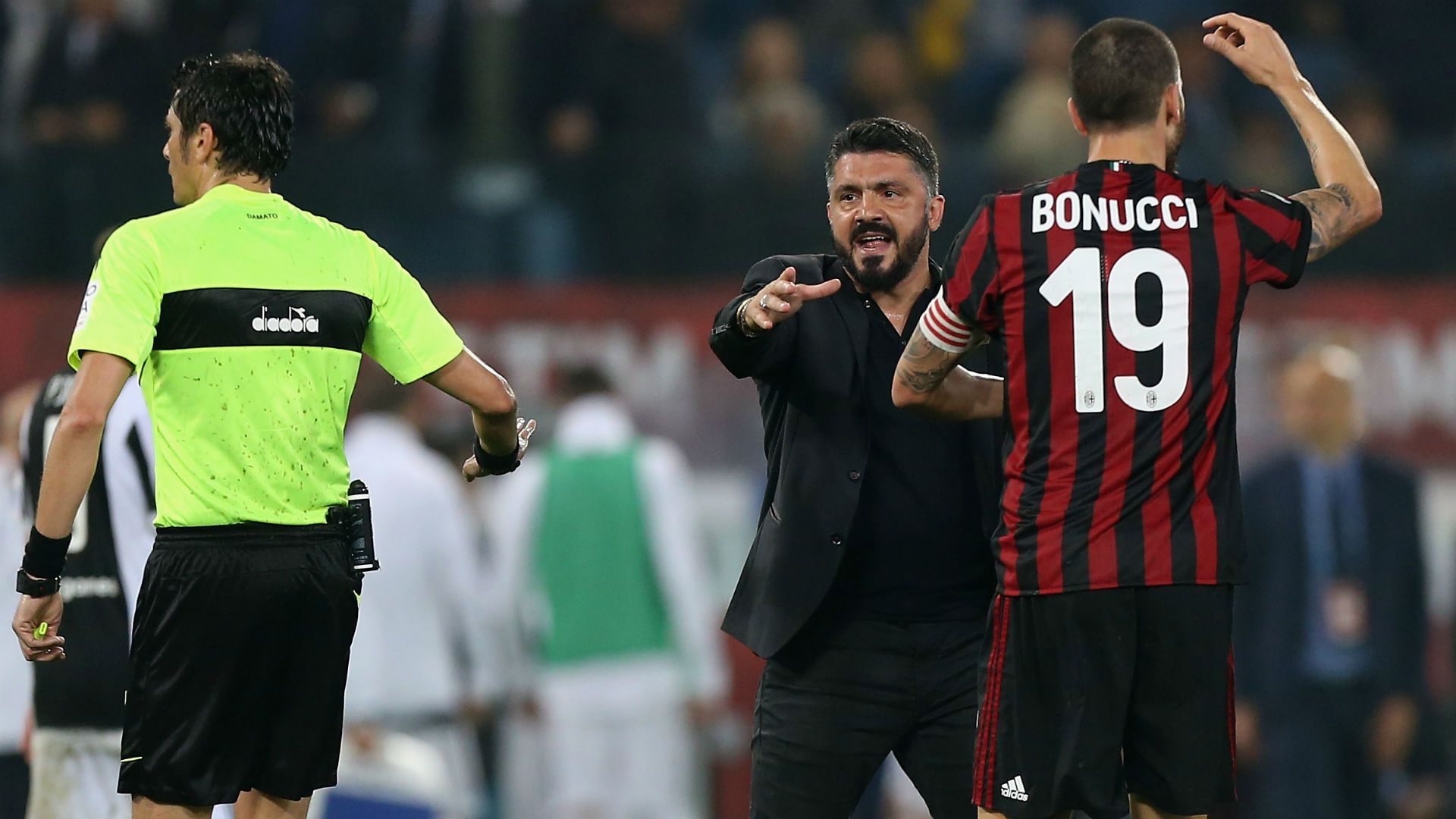 Gennaro Gattuso Leonardo Bonucci AC Milan Coppa Italia 2018
