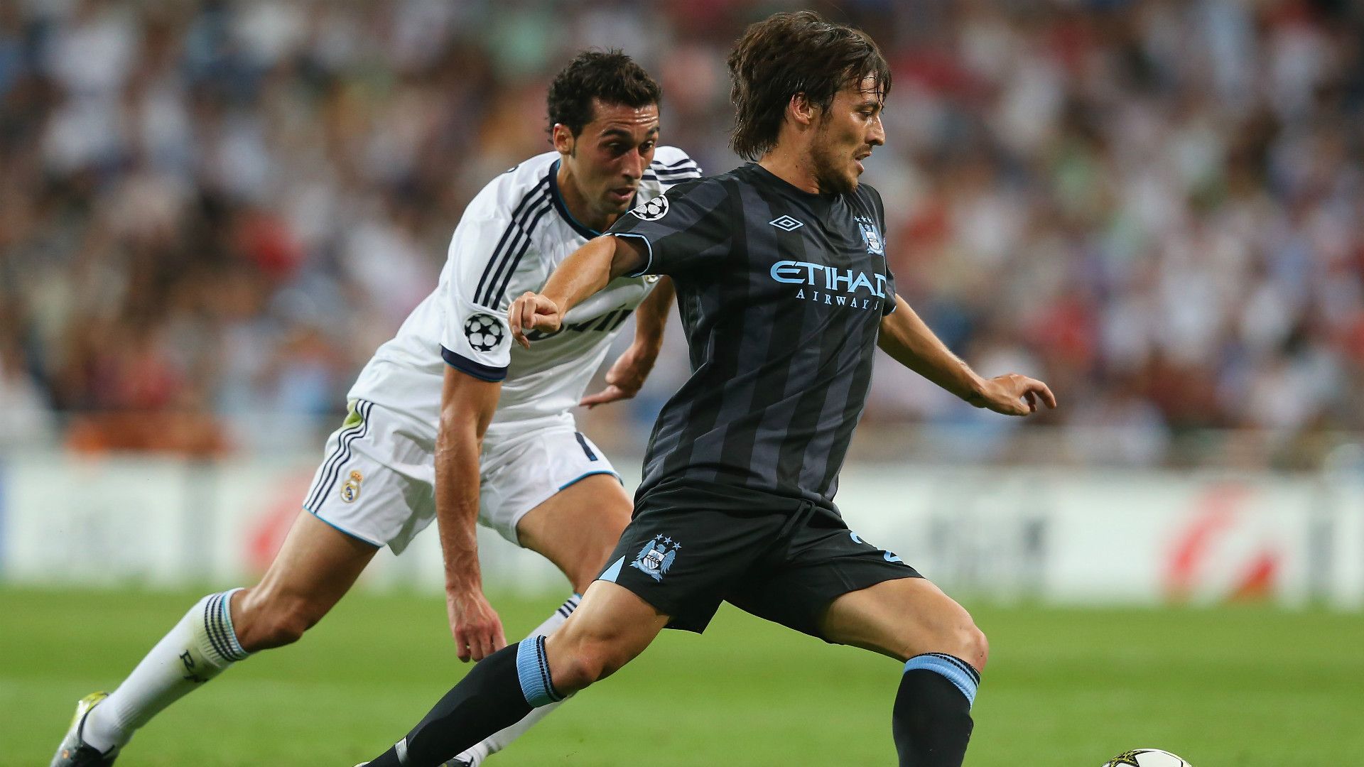David Silva Alvaro Arbeloa Real Madrid Manchester City 09182012